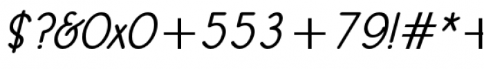 Register Sans BTN Condensed Bold Oblique Font OTHER CHARS