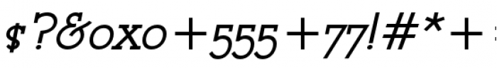 Register Serif BTN Short Caps Bold Oblique Font OTHER CHARS