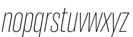 Resolve Sans Cyrillic ExtraLight Cn Italic Font LOWERCASE