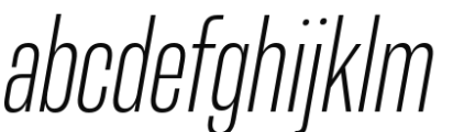 Resolve Sans Cyrillic Light Cn Italic Font LOWERCASE