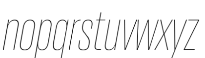 Resolve Sans Cyrillic UltraLight Cn Italic Font LOWERCASE