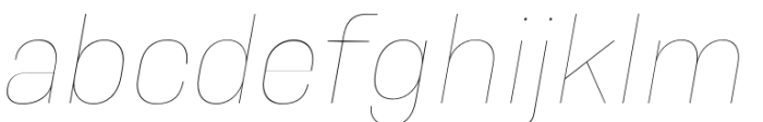 Resolve Sans Thin Italic Font LOWERCASE