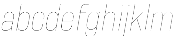 Resolve Sans ThinNrw Italic Font LOWERCASE