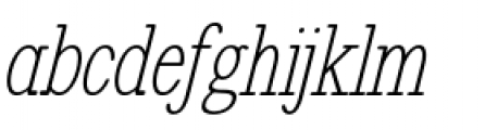 Revelation BTN Condensed Oblique Font LOWERCASE