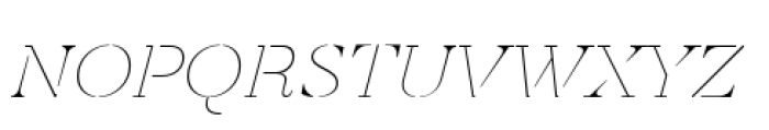 Revista Stencil Thin Italic Font LOWERCASE