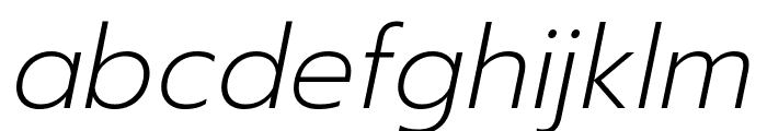 Readiness ExtraLight Italic Font LOWERCASE
