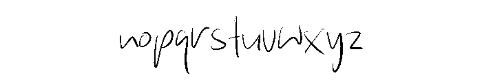 Reading Notes Font LOWERCASE