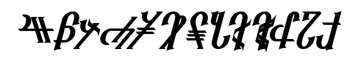Reanaarian Bold Italic Font LOWERCASE