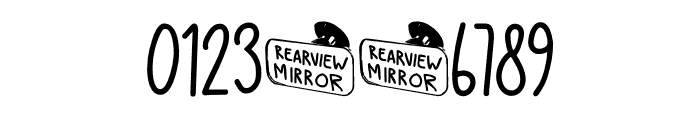 Rearview Mirror DEMO Regular Font OTHER CHARS
