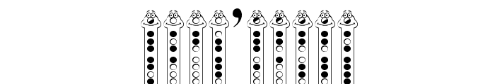 Recorder Face Font OTHER CHARS