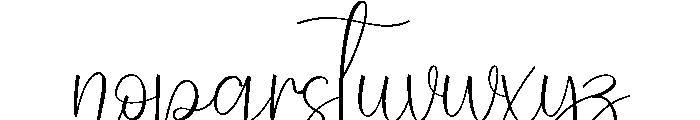 Recording Font LOWERCASE