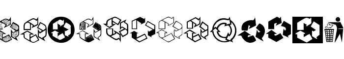 RecycleIt Font UPPERCASE