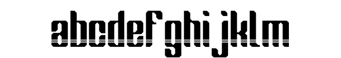 Red Steel Stripped Font LOWERCASE