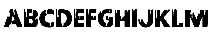 Red Undead Shift Font UPPERCASE