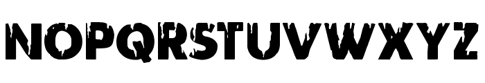 Red Undead Shift Font LOWERCASE