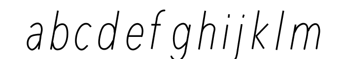 RedWood Oblique Font LOWERCASE