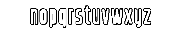 Refrigerator Outline Font UPPERCASE