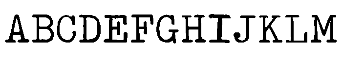 Remington Ragged Regular Font UPPERCASE