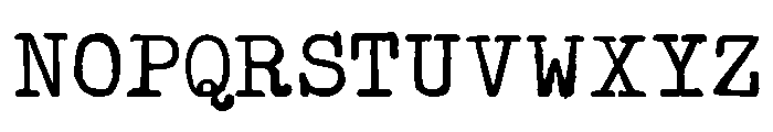 Remington Ragged Regular Font UPPERCASE