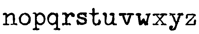 Remington Ragged Regular Font LOWERCASE