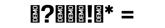 RemoveDEMO-Bold Font OTHER CHARS