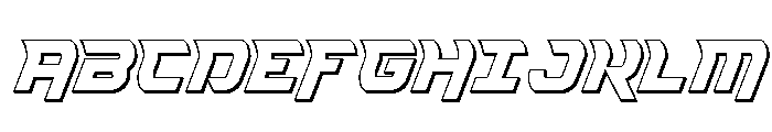 Renegent 3D Font UPPERCASE