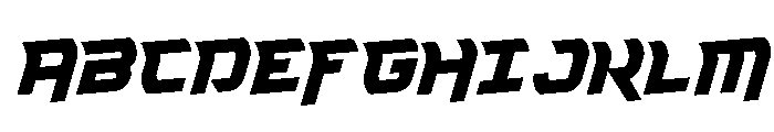 Renegent Rotated Font UPPERCASE