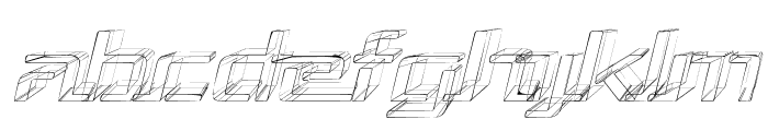 Republika III Exp - Sketch Italic Font UPPERCASE