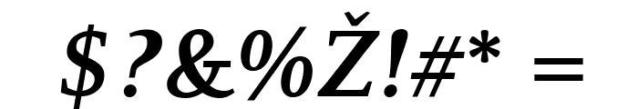 Resavska BG YU-Bold Italic Font OTHER CHARS