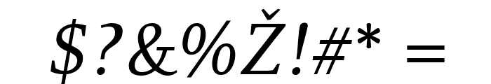 Resavska BG YU-Italic Font OTHER CHARS