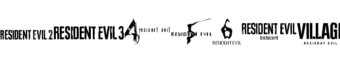 Resident Evil Rebirth Font OTHER CHARS