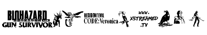 Resident Evil Rebirth Font OTHER CHARS