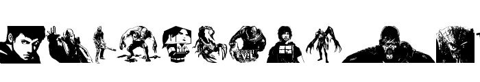 Resident Evil Rebirth Font LOWERCASE