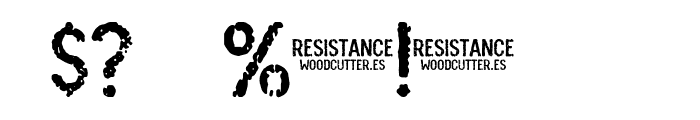 Resistance Font OTHER CHARS