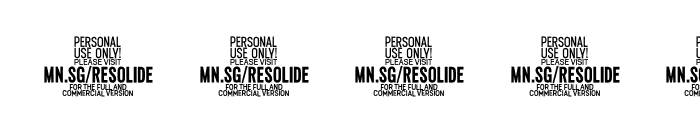 Resolide Serif PERSONAL USE Regular Font OTHER CHARS