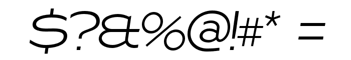 Resotho Extralight Italic Font OTHER CHARS