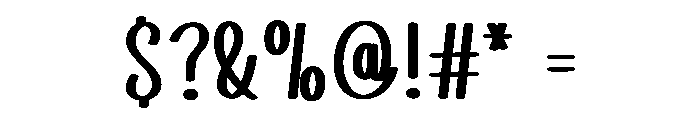 Resto Birthday Font OTHER CHARS