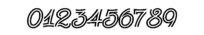 Retro Bistretto Outline Font OTHER CHARS