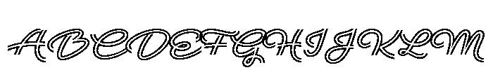 Retro Bistretto Outline Font UPPERCASE