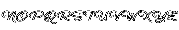 Retro Bistretto Outline Font UPPERCASE