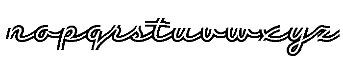 Retro Bistretto Outline Font LOWERCASE