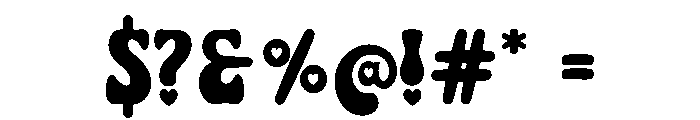 Retro Heart You Font OTHER CHARS