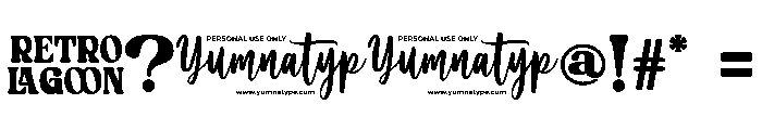 Retro Lagoon Personal Use Font OTHER CHARS