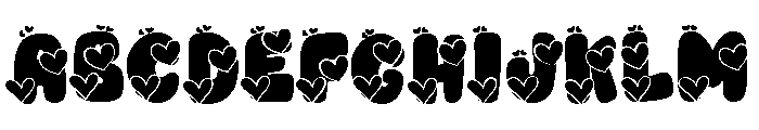 Retro Valentine Regular Font UPPERCASE