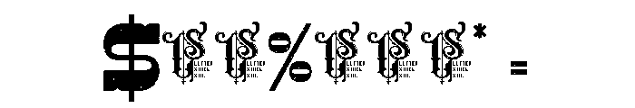 Retrocash Font OTHER CHARS