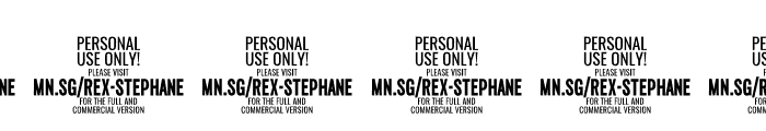 Rex Stephane PERSONAL USE Regular Font OTHER CHARS