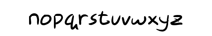 rev's messy handwriting Font LOWERCASE