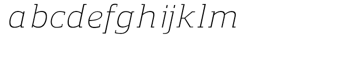 Regan Slab Light Italic Font LOWERCASE