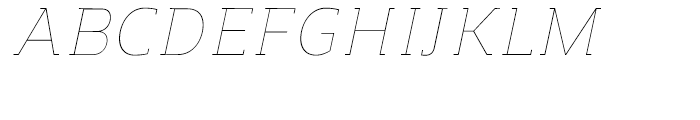 Regan Slab Ultra Light Italic Font UPPERCASE