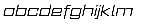 Register Wide Light Italic Font LOWERCASE
